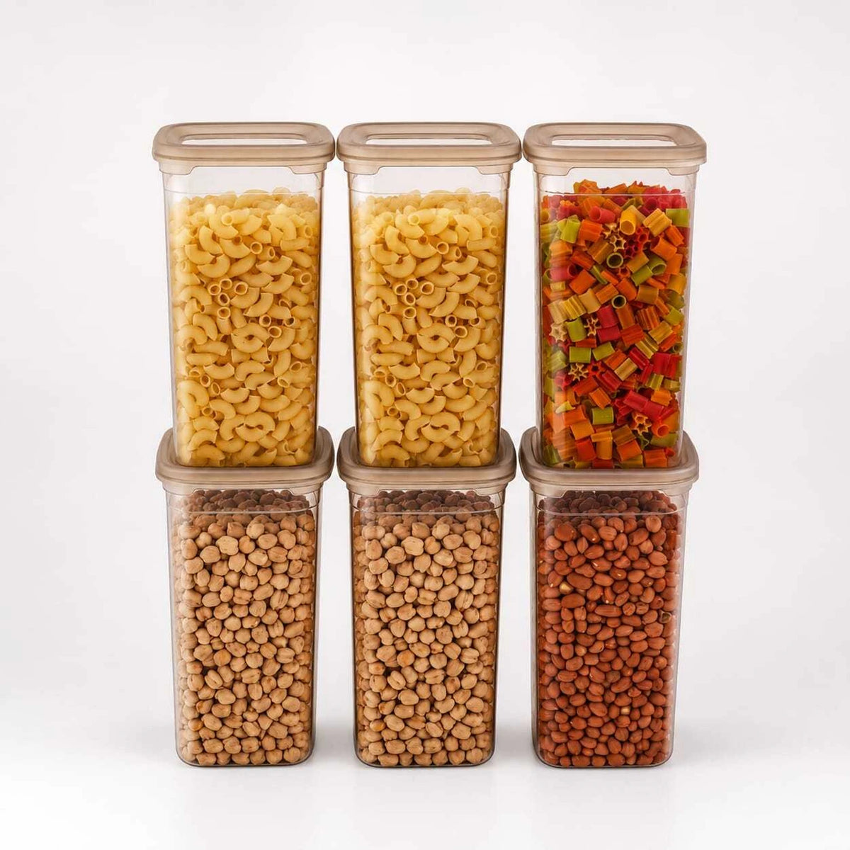 PALAK Plastic Grocery Container  - 1500 ml (Pack of 6, Transparent)