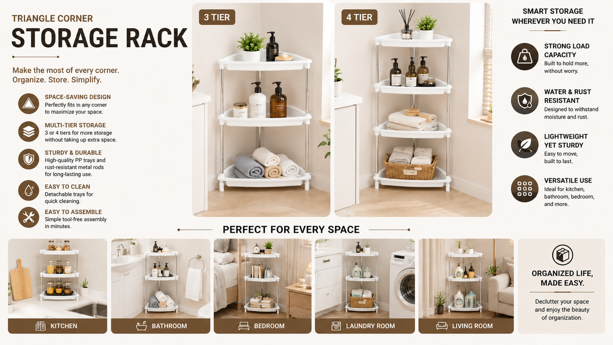 PALAK 3 layer Plastic Kitchen Trolley with Fruit & Vegetable Storage Baskets(white)