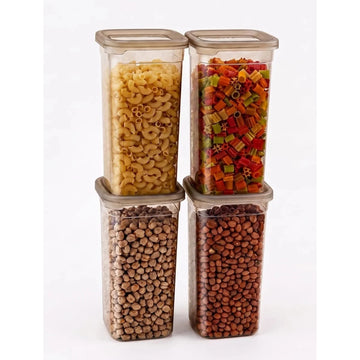 PALAK Plastic Grocery Container  - 1500 ml (Pack of 4, Transparent)