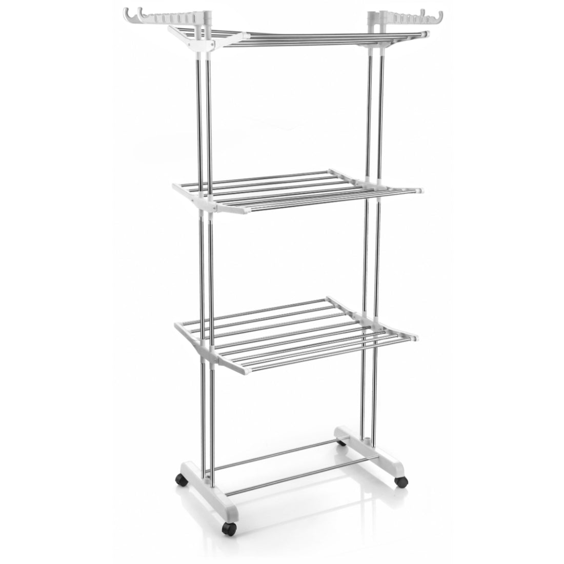 PALAK Extra Large 4-Level Modular Cloth Drying Stand with Weather-Resistant Frame(White)