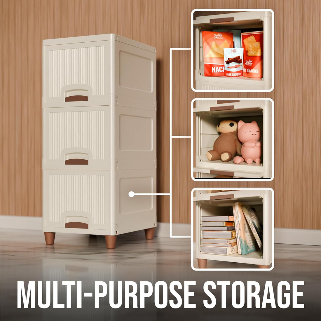 PALAK 3XL Royal Cabinet Drawer Storage Unit (White)