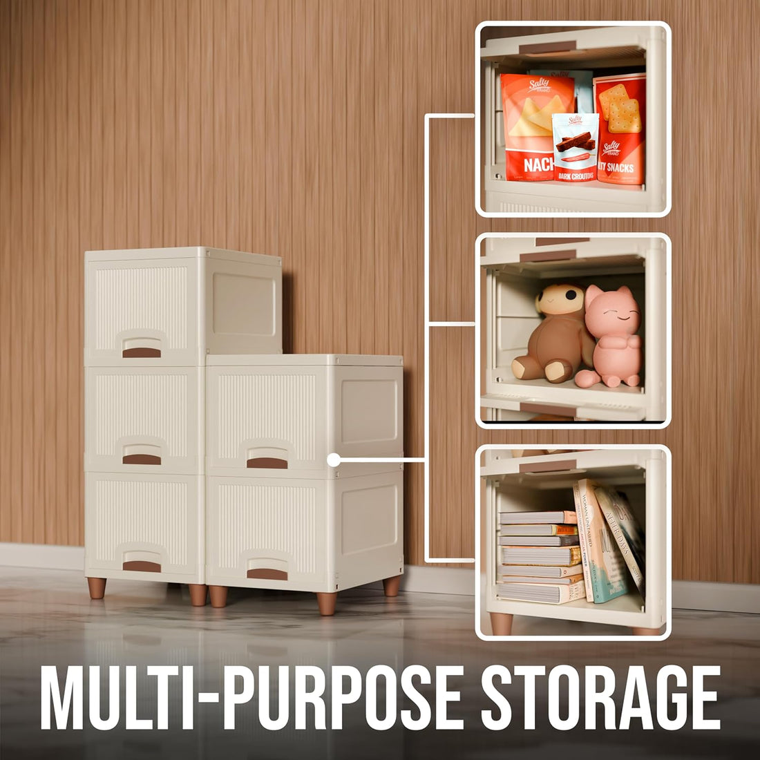 PALAK 5XL Royal Cabinet Drawer Storage Unit (White)