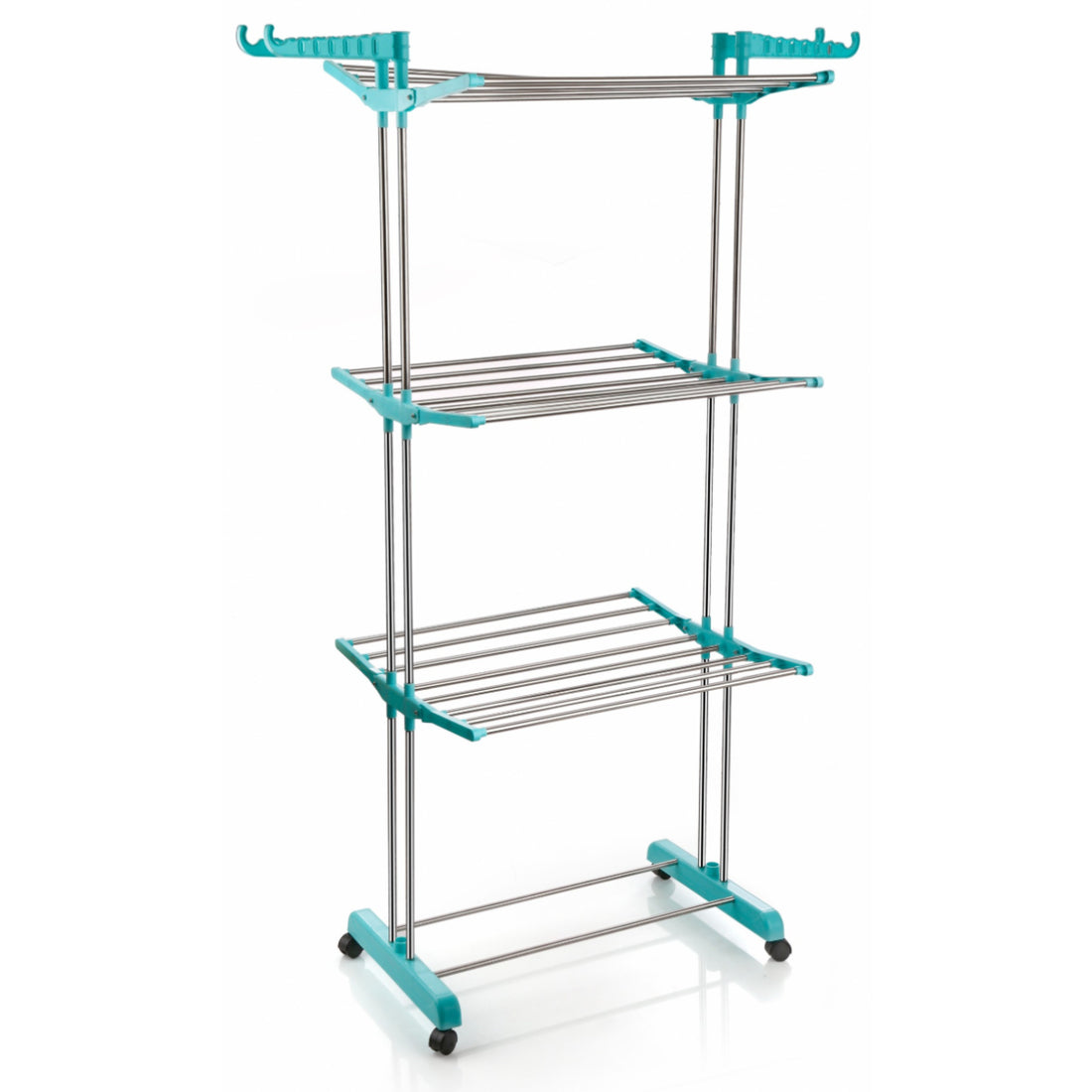 PALAK Extra Large 4-Level Modular Cloth Drying Stand with Weather-Resistant Frame(Blue)