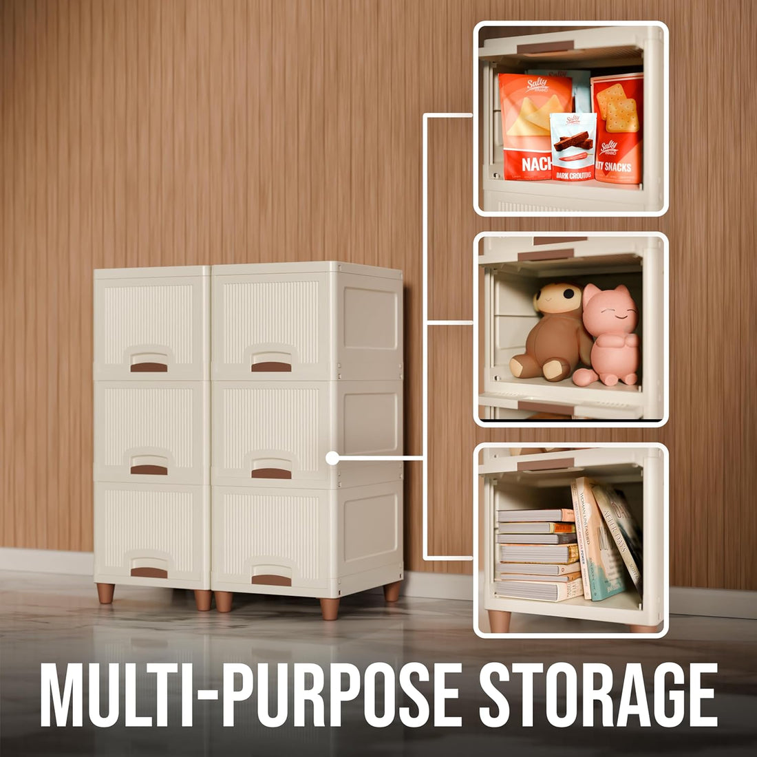 PALAK 6XL Royal Cabinet Drawer Storage Unit (White)