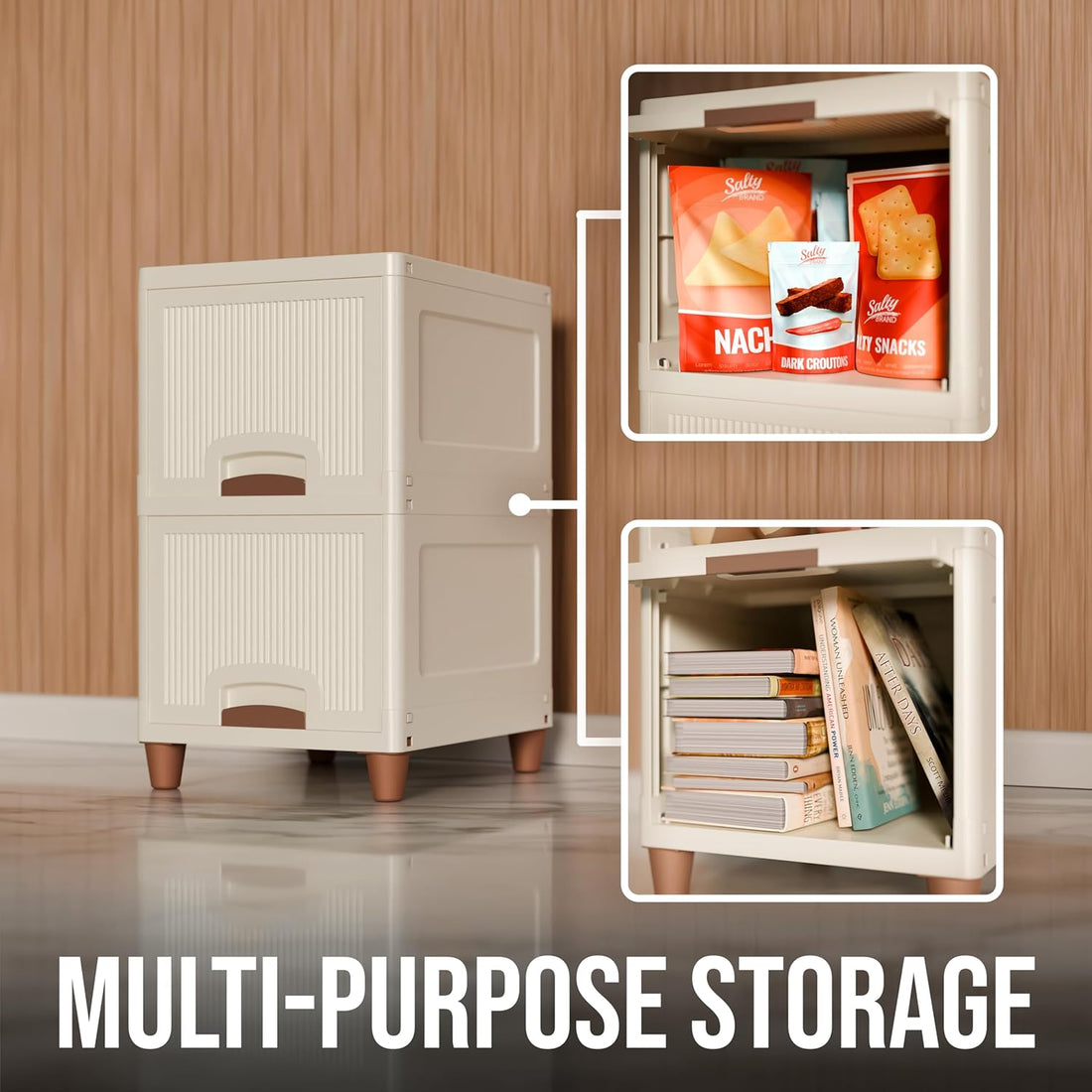 PALAK 2XL Royal Cabinet Drawer Storage Unit (White)
