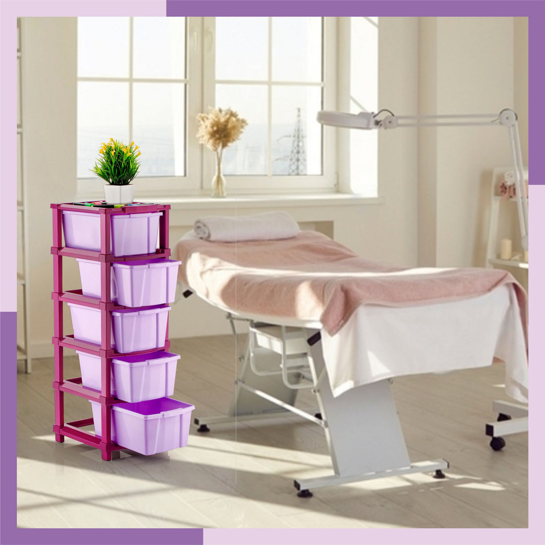 PALAK 5XL Classic Drawer Storage Unit – New Edition (Maganta)