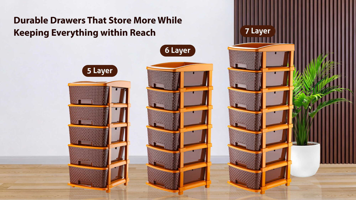PALAK 5XL Super Drawer Storage Unit (Brown)