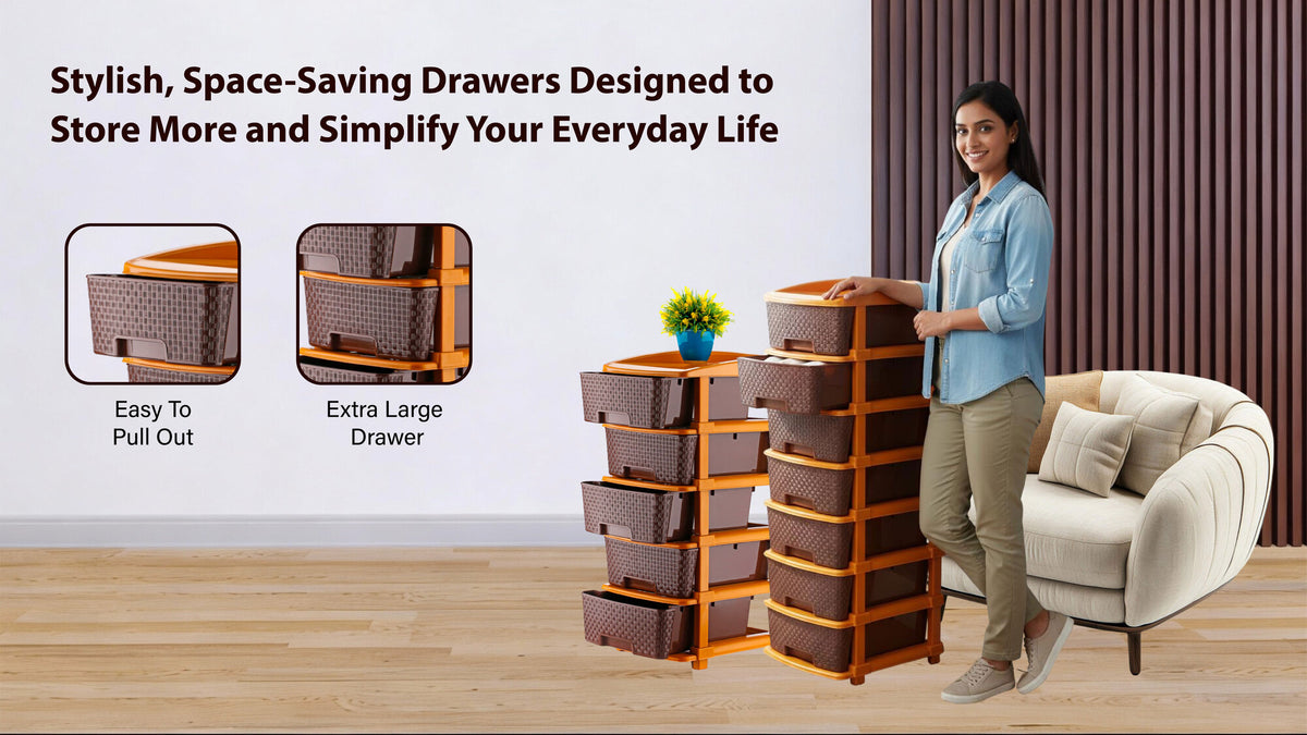 PALAK 5XL Super Drawer Storage Unit (Brown)