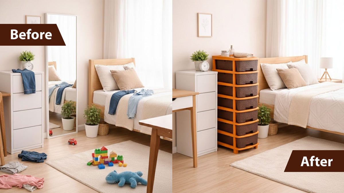 PALAK 5XL Super Drawer Storage Unit (Brown)