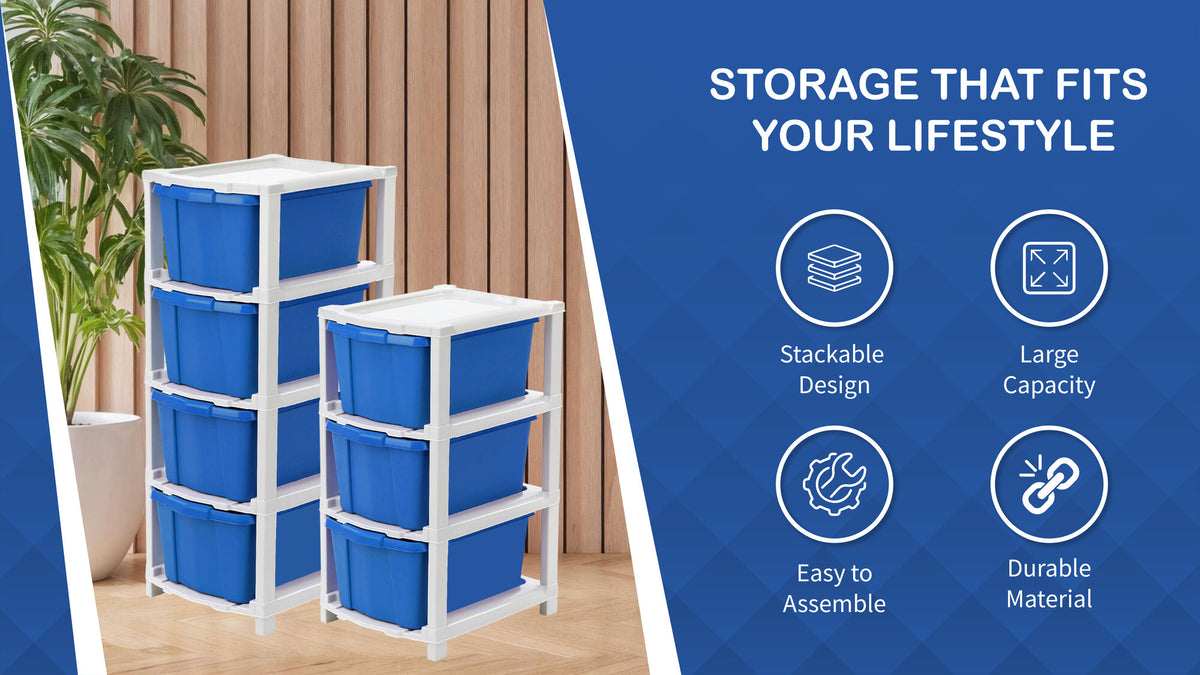 PALAK 5XL Classic Drawer Storage Unit (Blue)