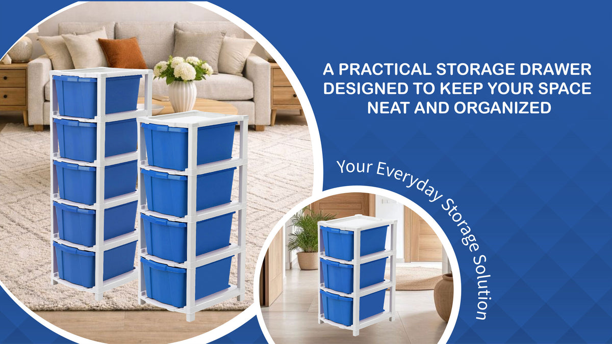 PALAK 5XL Classic Drawer Storage Unit (Blue)