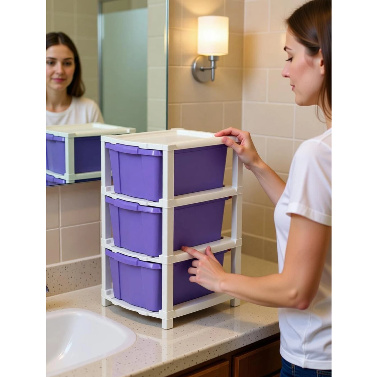 PALAK 4XL Classic Drawer Storage Unit (Purple)