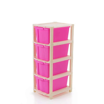 PALAK 4XL Classic Drawer Storage Unit (Pink)