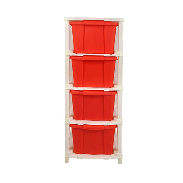 PALAK 4XL Classic Drawer Storage Unit (Red)