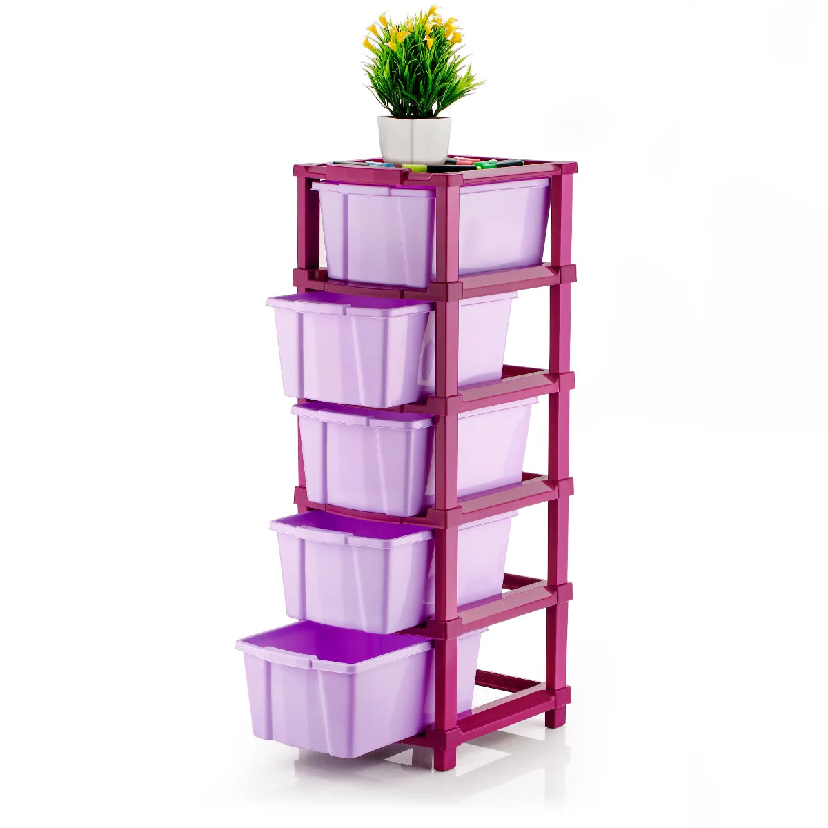 PALAK 5XL Classic Drawer Storage Unit – New Edition (Maganta)