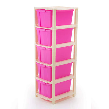 PALAK 5XL Classic Drawer Storage Unit (Pink)