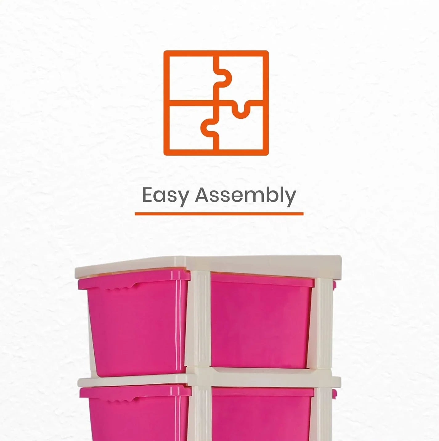 PALAK 5XL Classic Drawer Storage Unit (Pink)