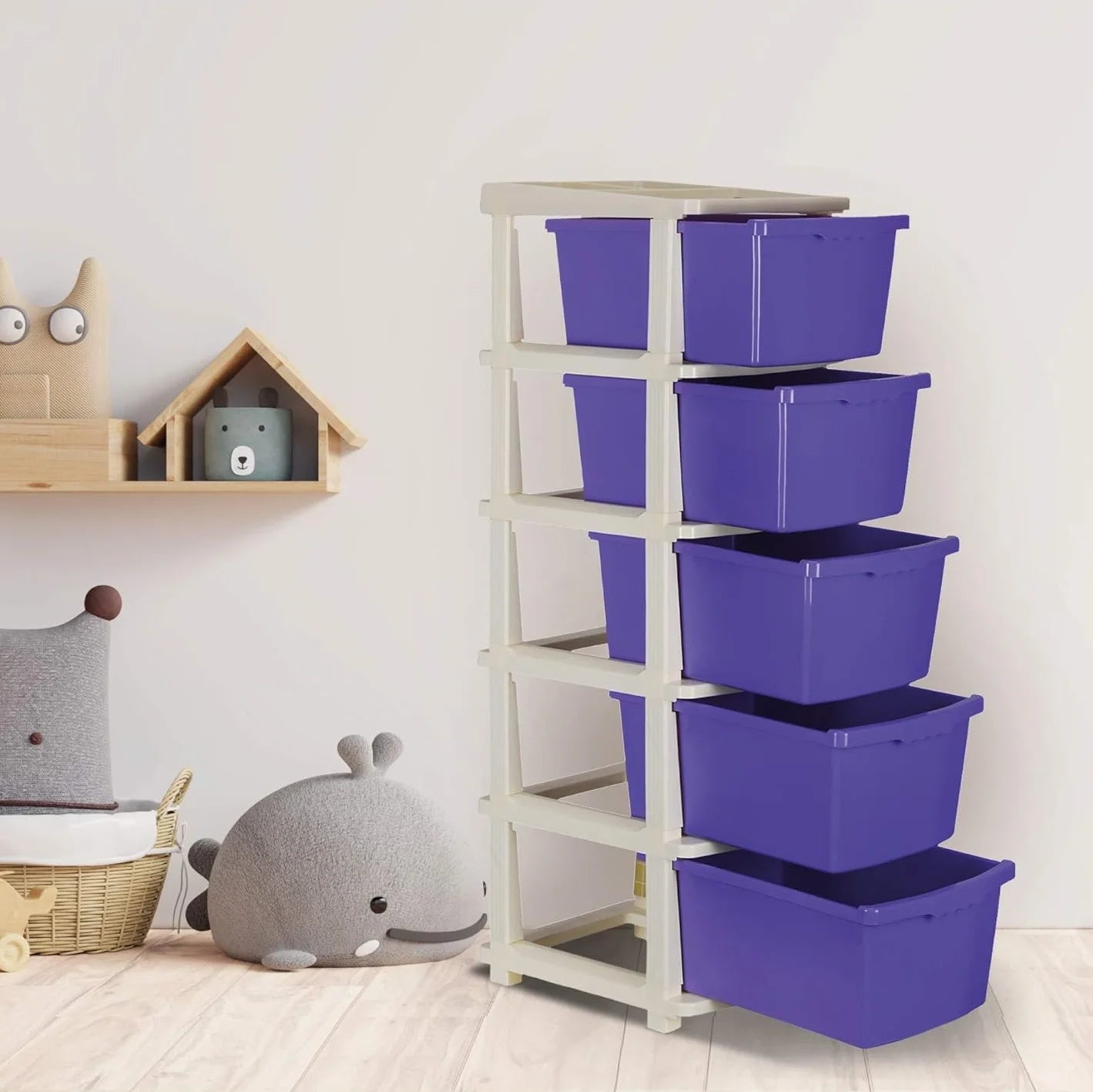 PALAK 5XL Classic Drawer Storage Unit (Purple)