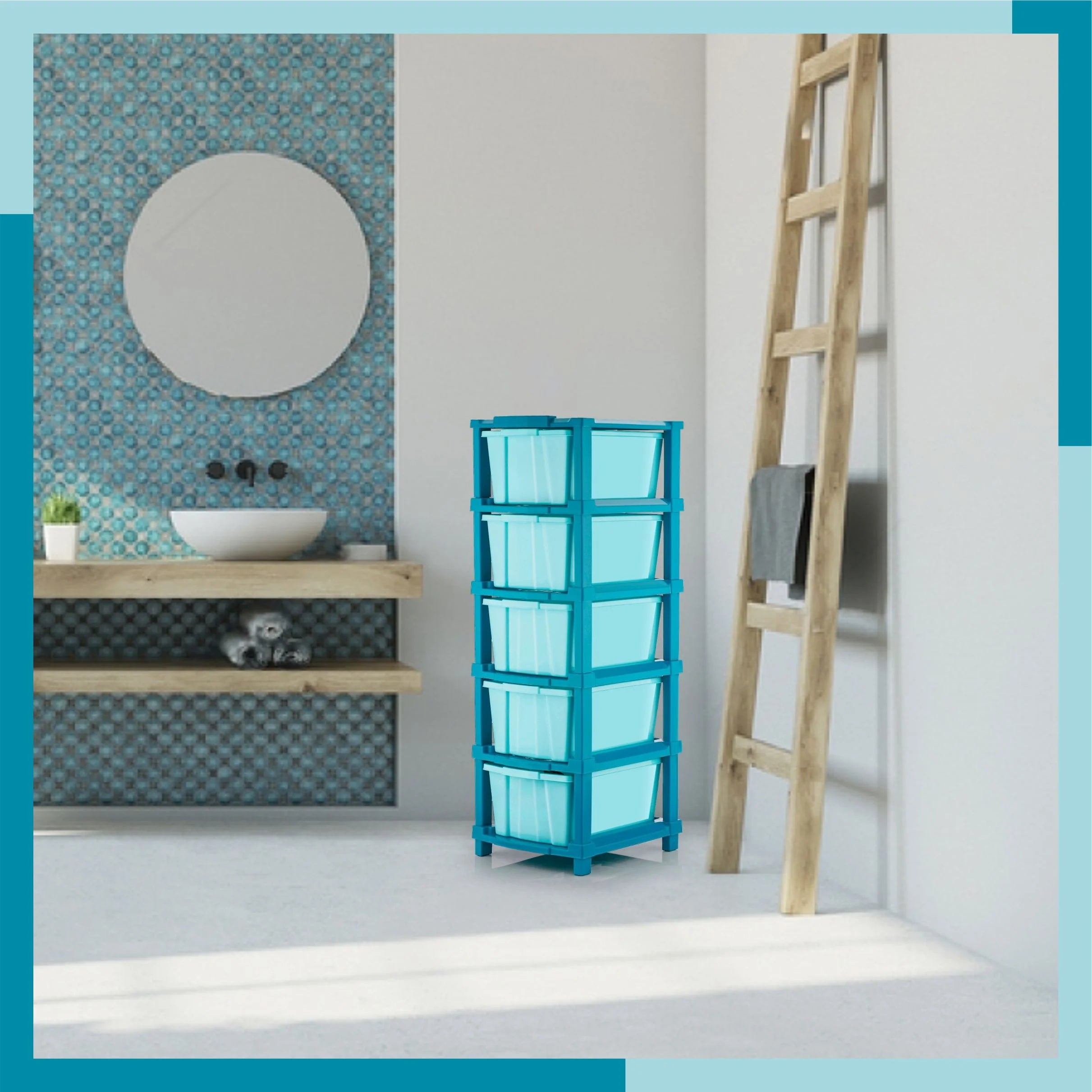 PALAK 5XL Classic Drawer Storage Unit – New Edition (Blue)