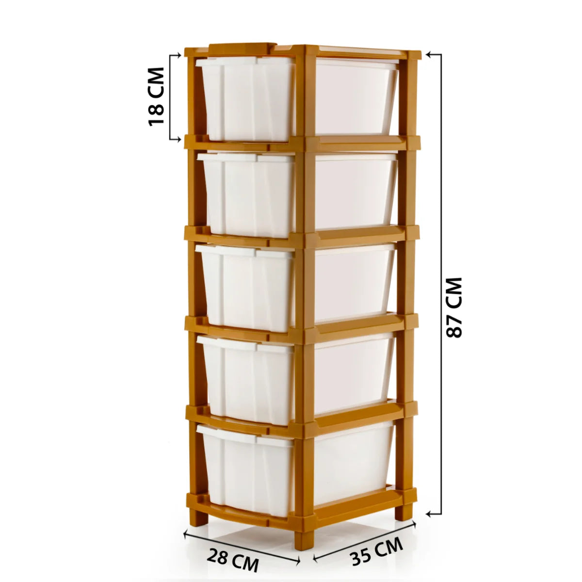 PALAK 5XL Classic Drawer Storage Unit – New Edition (White)