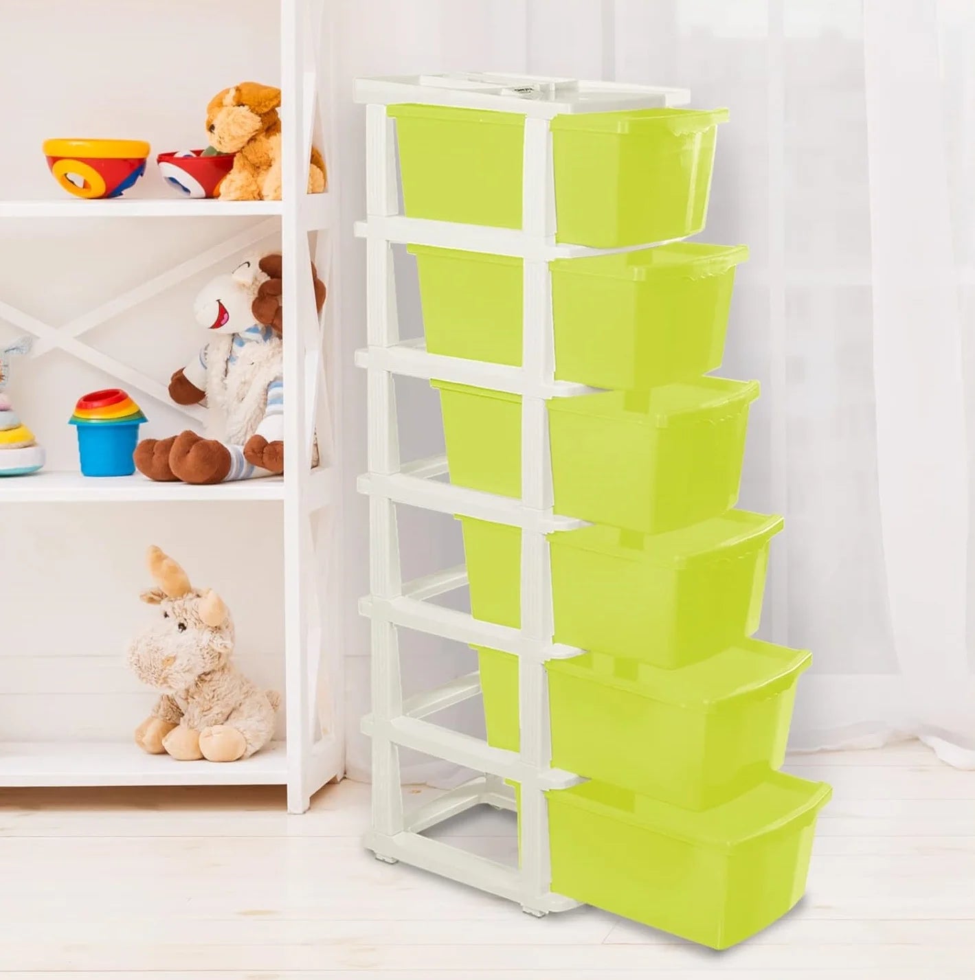 PALAK 6XL Classic Drawer Storage Unit (Green)