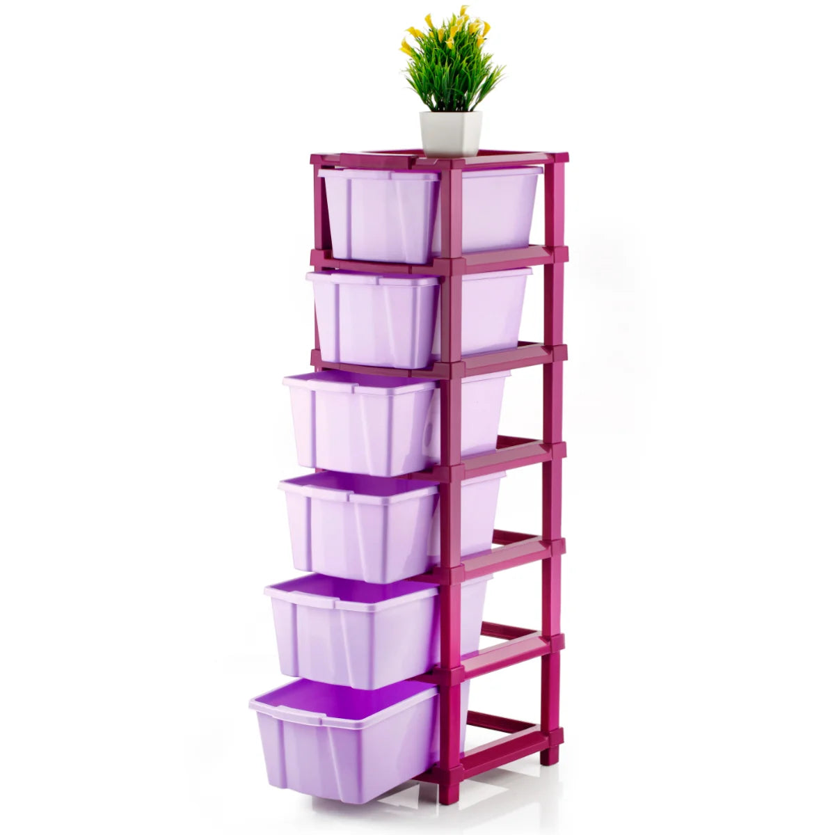 PALAK 6XL Classic Drawer Storage Unit – New Edition (Maganta)