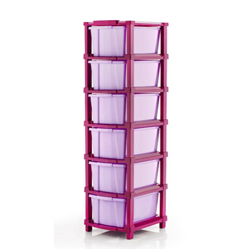 PALAK 6XL Classic Drawer Storage Unit – New Edition (Maganta)