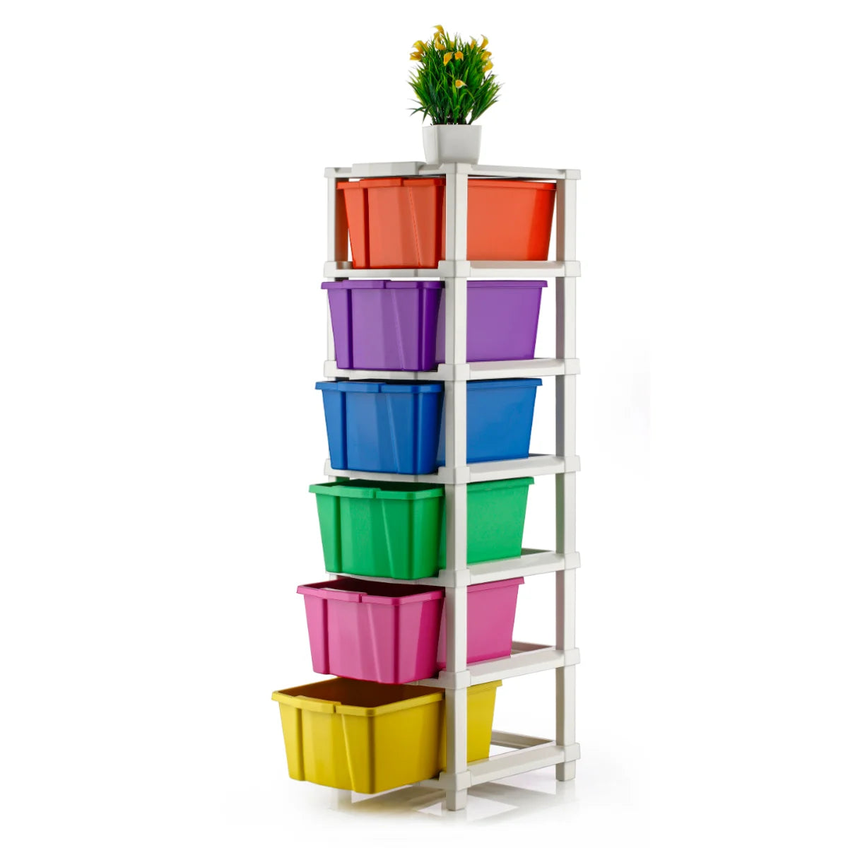 PALAK 6XL Classic Drawer Storage Unit (Multicolor)