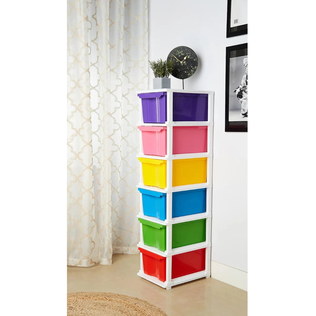 PALAK 6XL Classic Drawer Storage Unit (Multicolor)