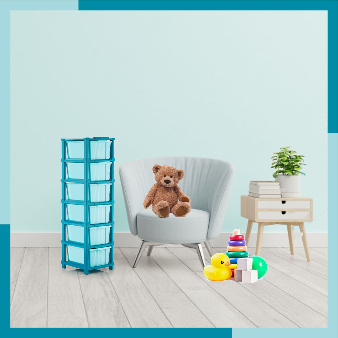PALAK 6XL Classic Drawer Storage Unit – New Edition (Blue)