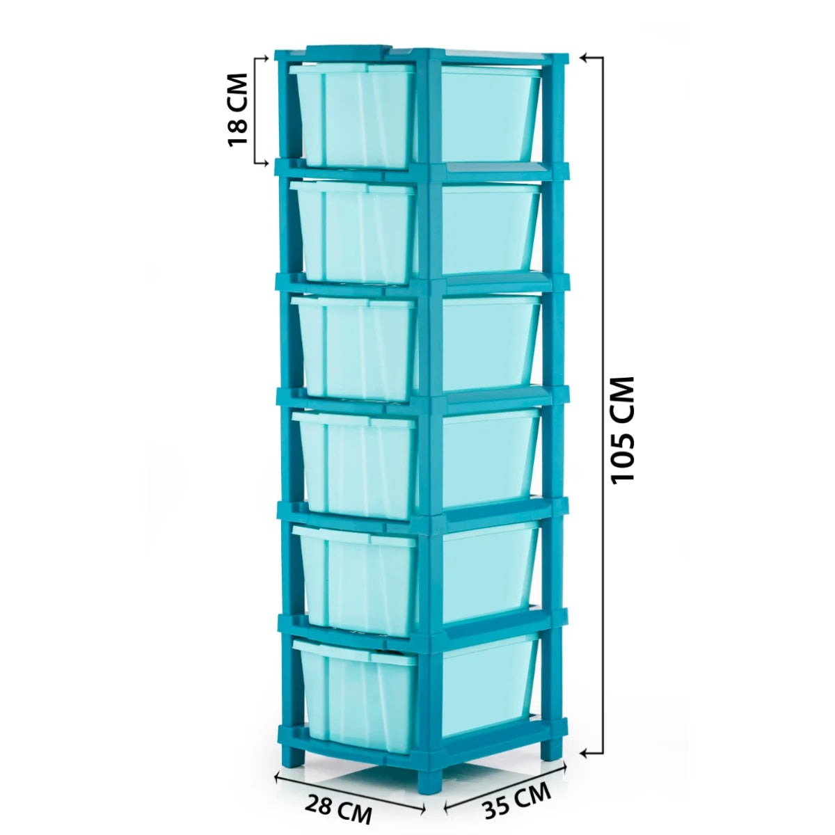 PALAK 6XL Classic Drawer Storage Unit – New Edition (Blue)