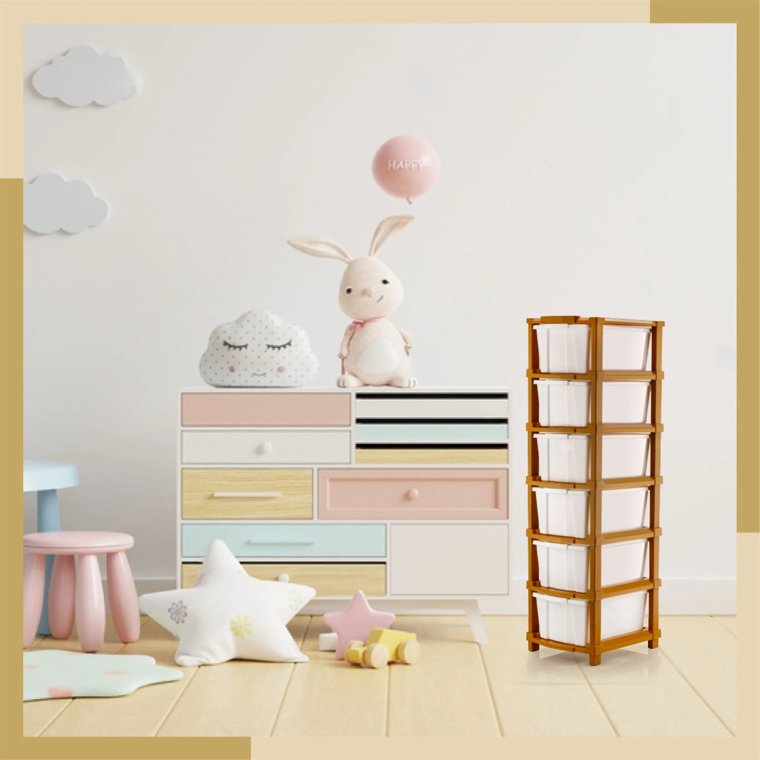 PALAK 6XL Classic Drawer Storage Unit – New Edition (White)