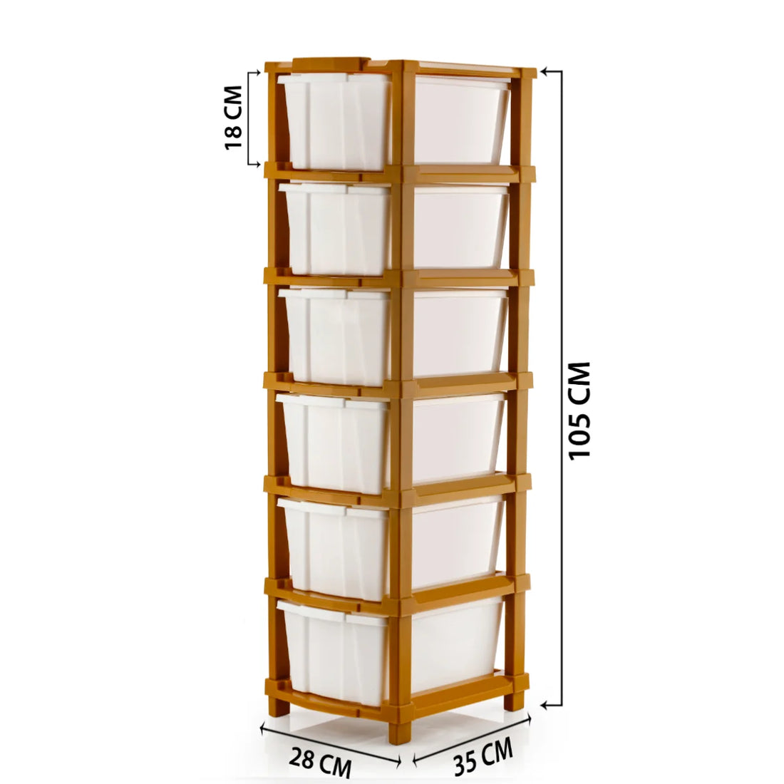 PALAK 6XL Classic Drawer Storage Unit – New Edition (White)