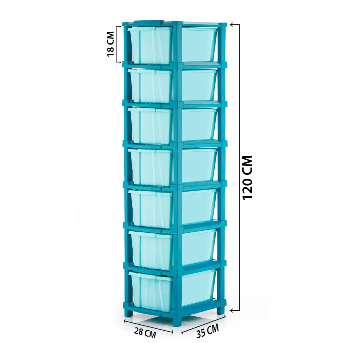 PALAK 7XL Classic Drawer Storage Unit – New Edition (Blue)