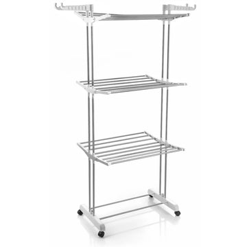 PALAK Extra Large 4-Level Modular Cloth Drying Stand with Weather-Resistant Frame(White)