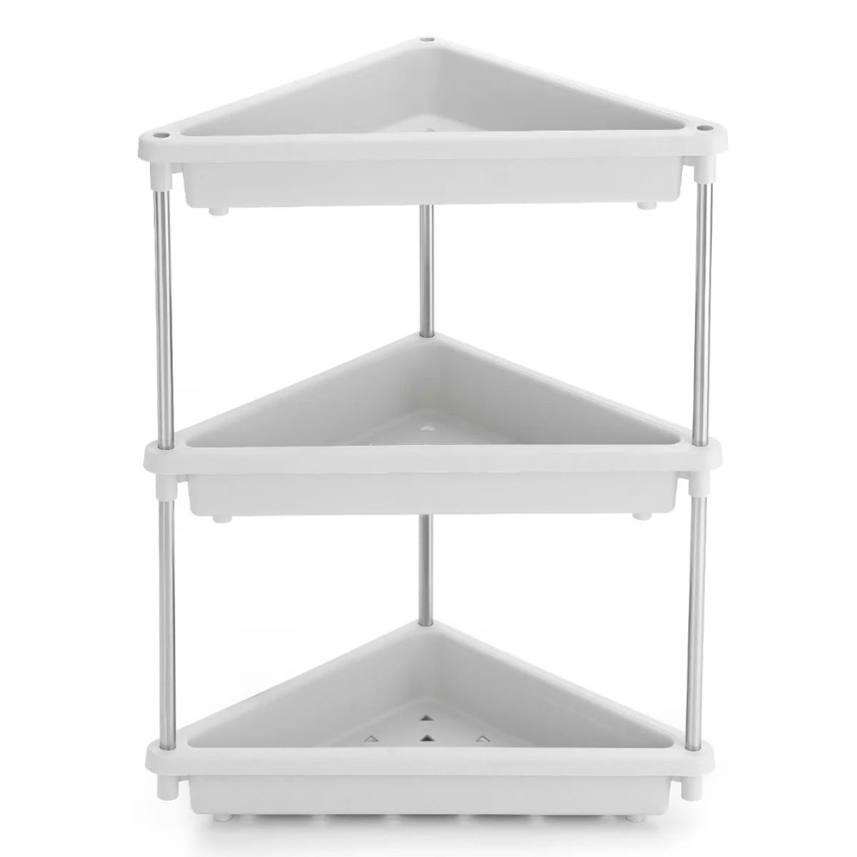 PALAK 3 layer Plastic Kitchen Trolley with Fruit & Vegetable Storage Baskets(white)