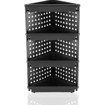 PALAK 4-Tier Plastic Corner Storage Rack – Multipurpose Bathroom & Kitchen Organizer