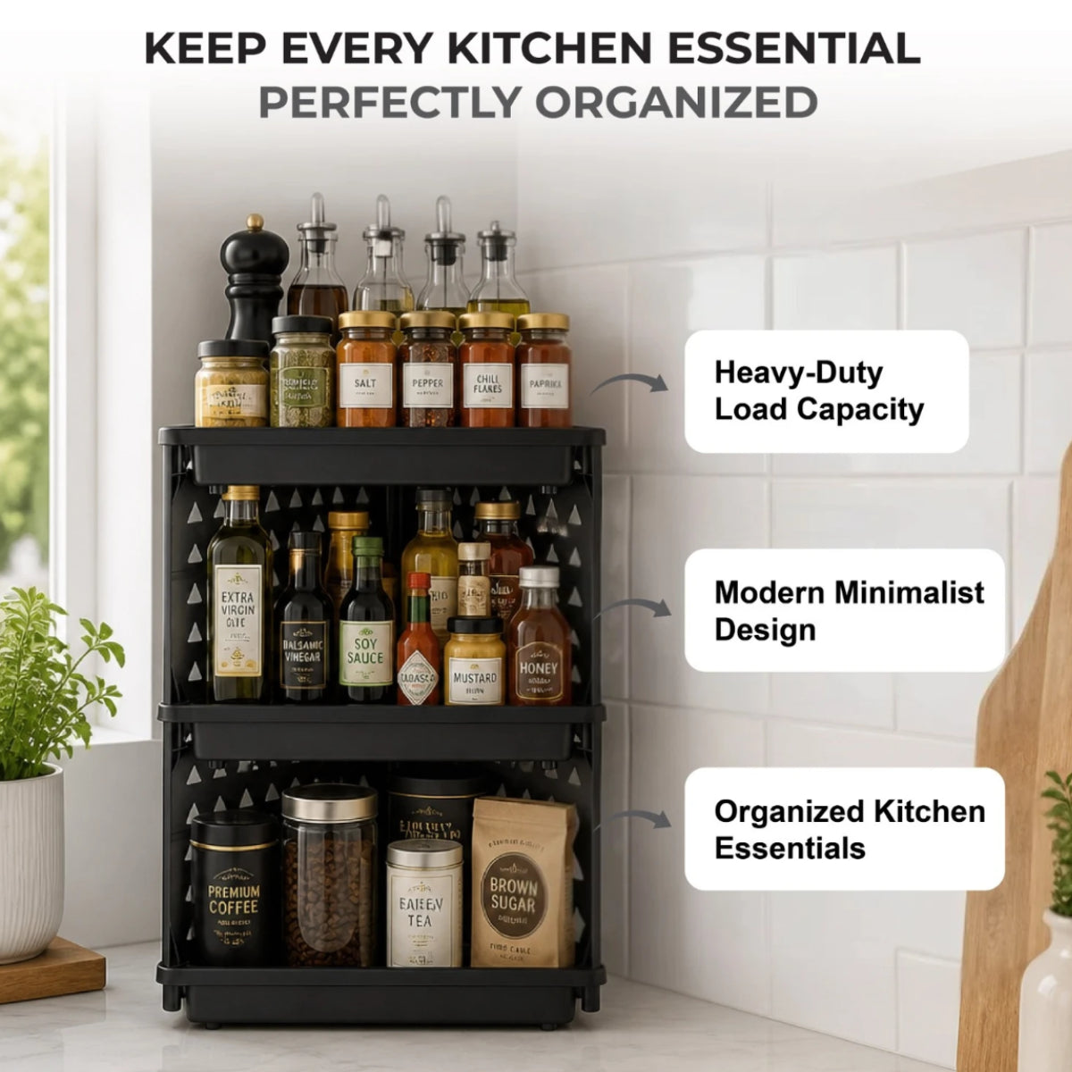 PALAK 4-Tier Plastic Corner Storage Rack – Multipurpose Bathroom & Kitchen Organizer
