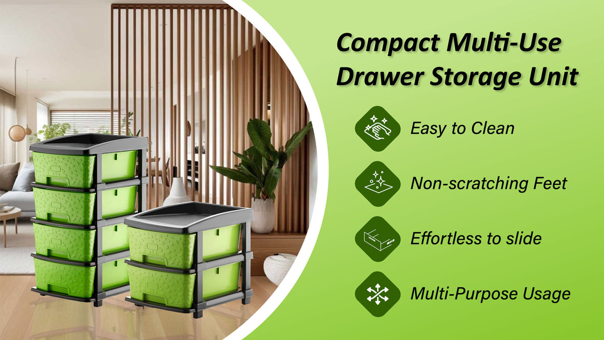 PALAK 2XL Stone Drawer Storage Unit (Green)