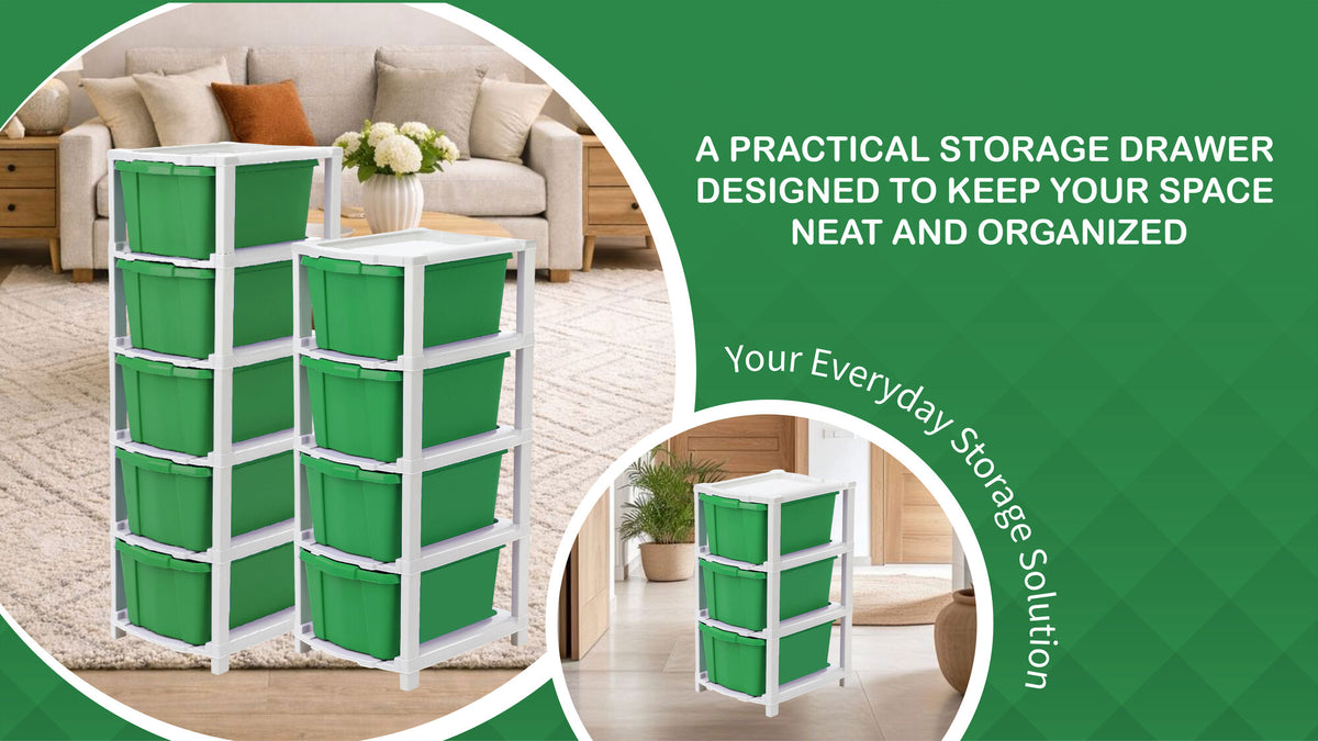 PALAK 6XL Classic Drawer Storage Unit (Green)