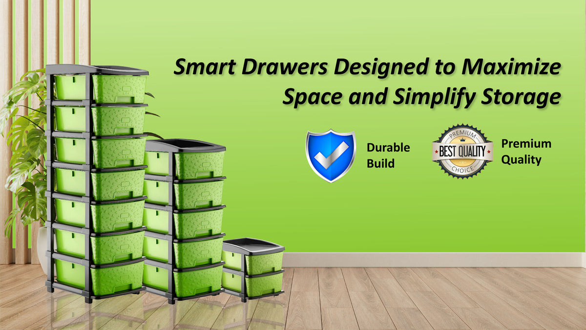 PALAK 2XL Stone Drawer Storage Unit (Green)