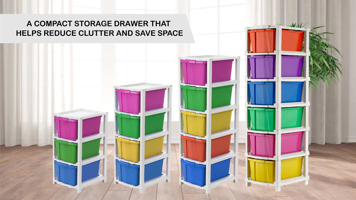 PALAK 6XL Classic Drawer Storage Unit (Multicolor)