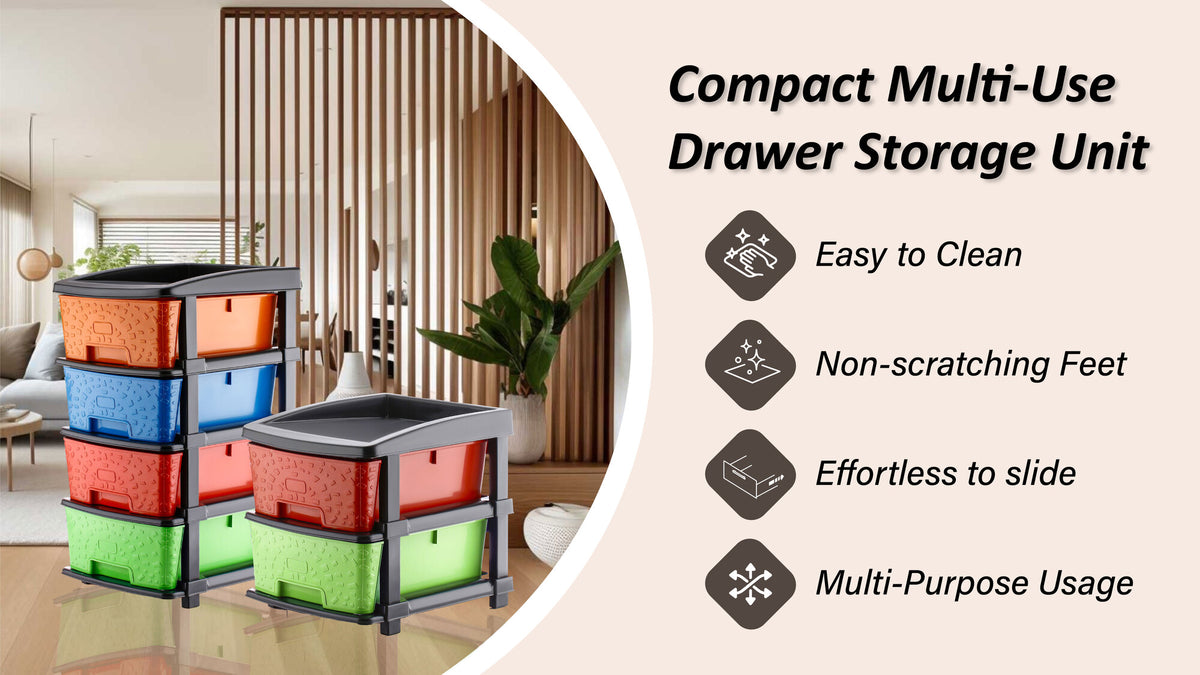 PALAK 2XL Stone Drawer Storage Unit (Multicolor)