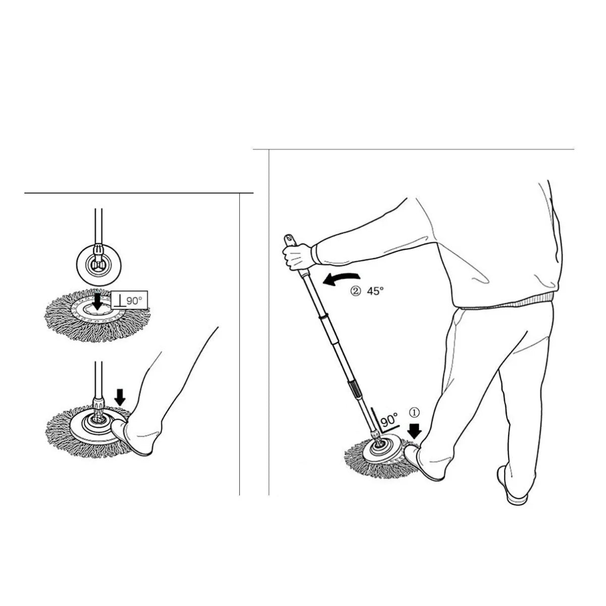 PALAK Spin Mop Refill Pack for Mopping Set, Microfiber Mop Refill Heads for Floor Cleaning (4 Pieces)