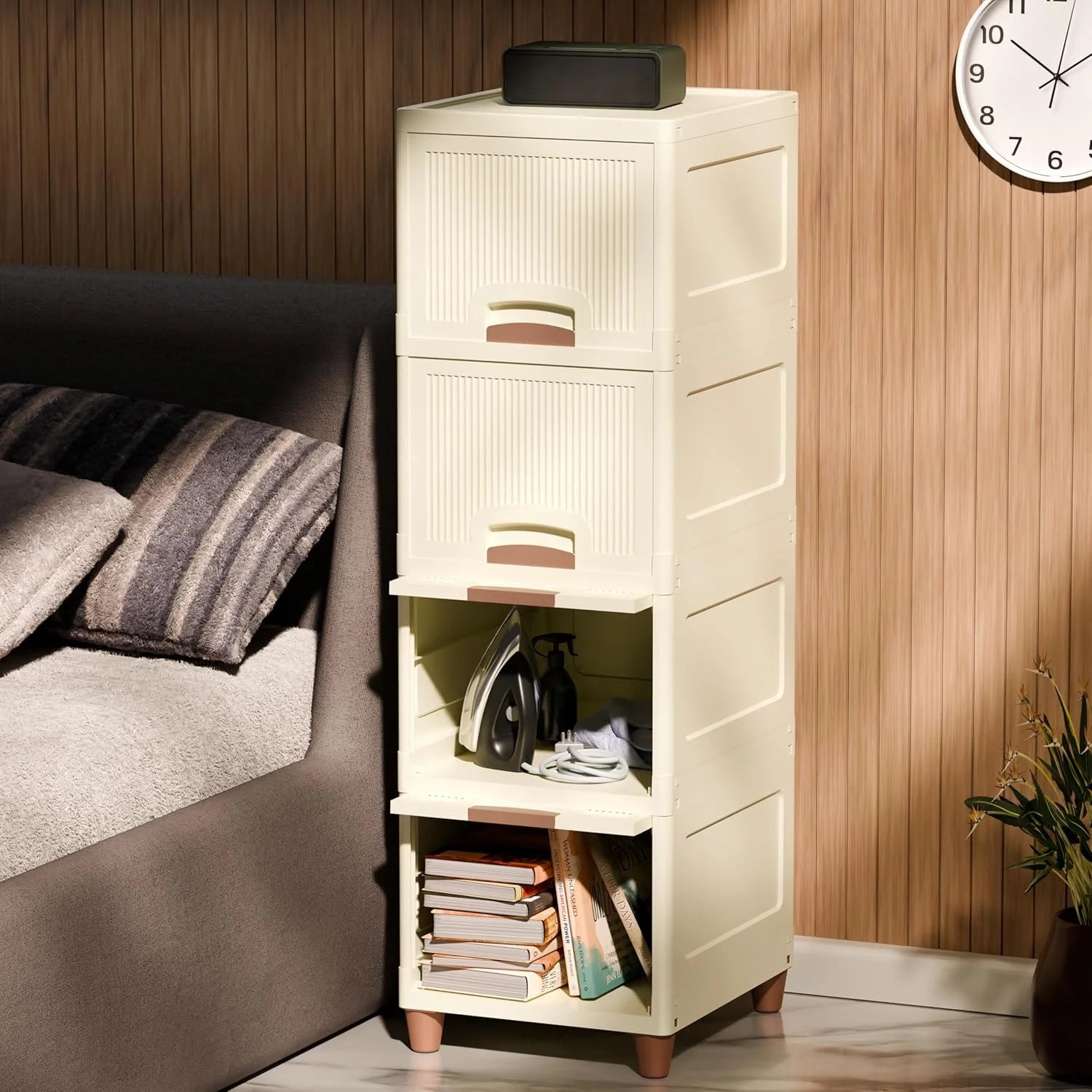 PALAK 4XL Royal Cabinet Drawer Storage Unit (White)
