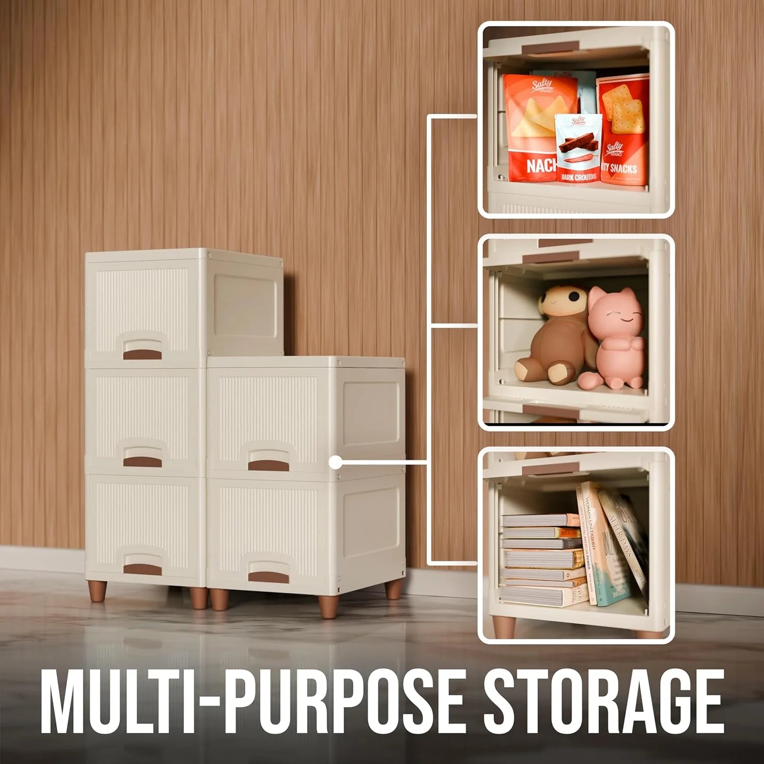 PALAK 5XL Royal Cabinet Drawer Storage Unit (White)