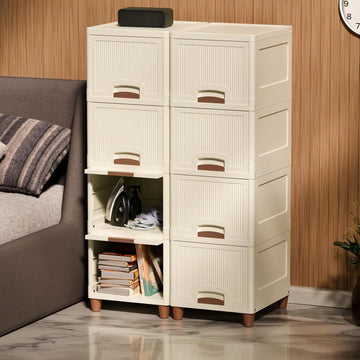 PALAK 8XL Royal Cabinet Drawer Storage Unit (White)