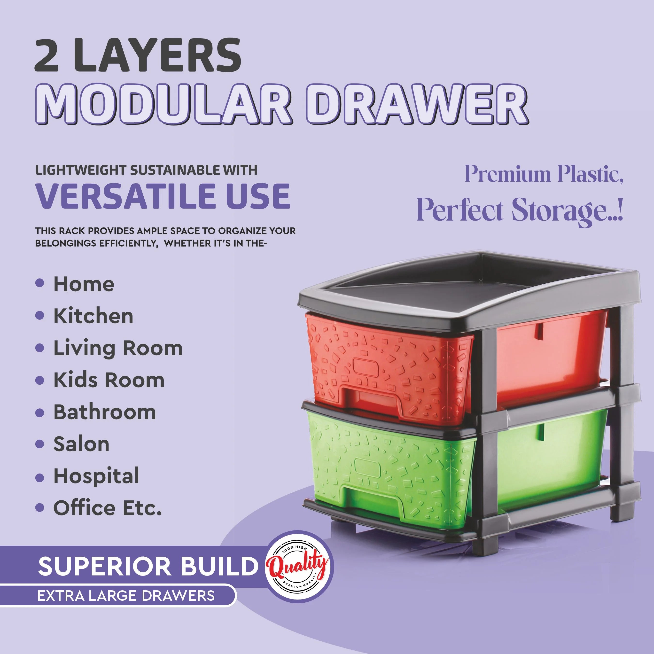 PALAK 2XL Stone Drawer Storage Unit (Multicolor)