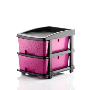 PALAK 2XL Stone Drawer Storage Unit (Pink)