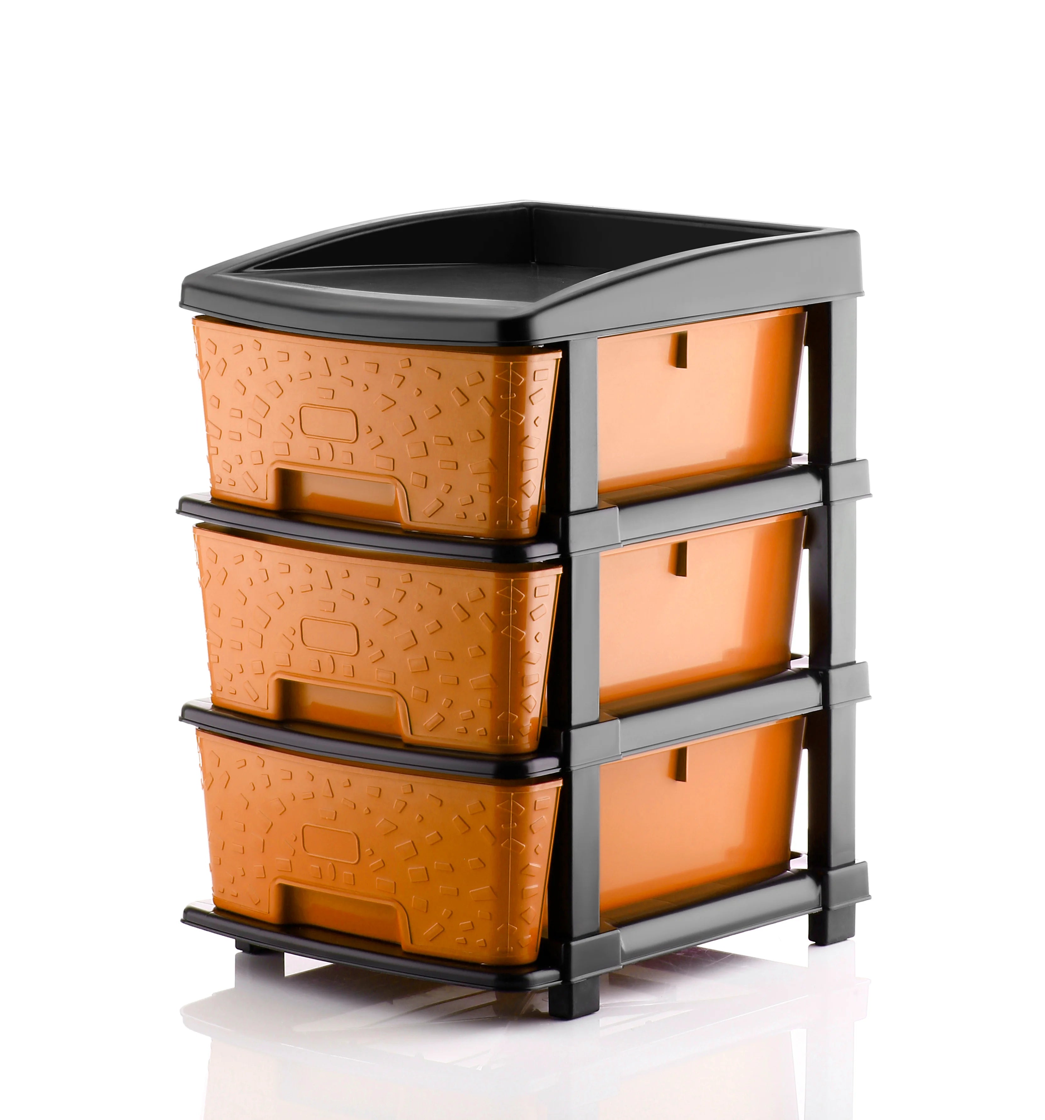 PALAK 3XL Stone Drawer Storage Unit (Orange)